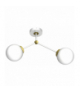 Lampa sufitowa JOY WHITE / GOLD 2xE14 Milagro MLP7463