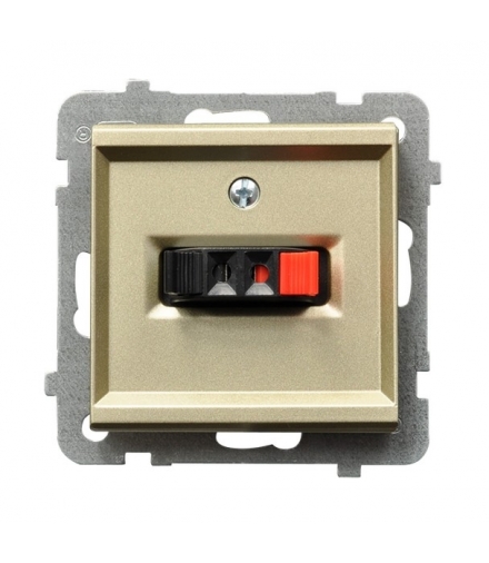 SONATA GG-1R/m/39 Gniazdo głośnikowe pojedyncze , SZAMPAŃSKI ZŁOTY