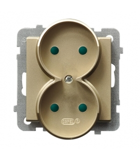 SONATA GP-2RRP/m/39 Gniazdo podwójne z przesłonami torów prądowych, SZAMPAŃSKI ZŁOTY