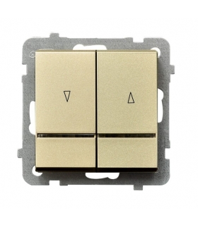 SONATA ŁP-7RS/m/39 Łącznik żaluzjowy z podświetleniem niebieskim, SZAMPAŃSKI ZŁOTY