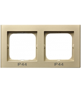 SONATA RH-2R/39 Ramka podwójna do łączników IP-44 , SZAMPAŃSKI ZŁOTY