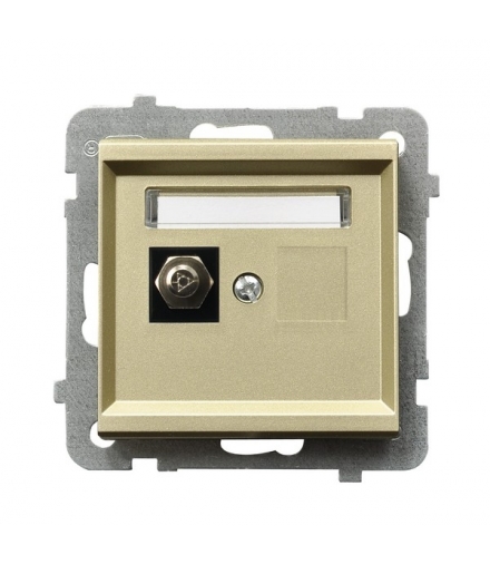 SONATA GPE-1R/m/39 Gniazdo ekwipotencjalne pojedyncze , SZAMPAŃSKI ZŁOTY