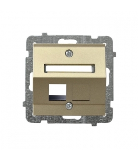 SONATA GPK-1RS/p/39 Obudowa gniazda pojedynczego typu Keyston skośna, SZAMPAŃSKI ZŁOTY