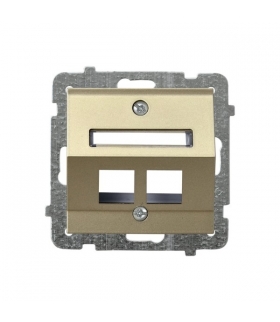 SONATA GPK-2RS/p/39 Obudowa gniazda podwójnego typu Keyston skośna, SZAMPAŃSKI ZŁOTY