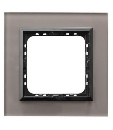 SONATA R-1RGC/41/25 Ramka pojedyncza , SZARE SZKŁO