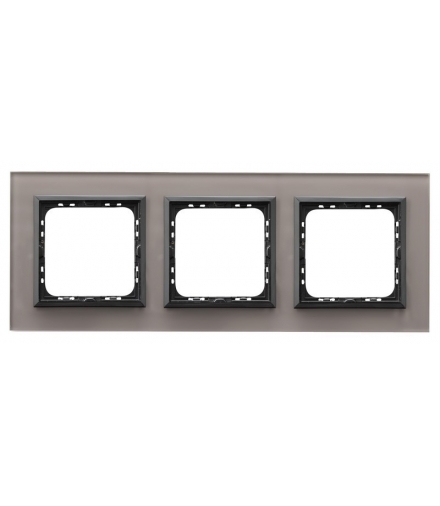 SONATA R-3RGC/41/25 Ramka potrójna , SZARE SZKŁO