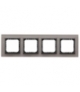 SONATA R-4RGC/41/25 Ramka poczwórna , SZARE SZKŁO