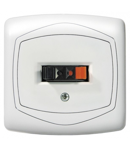 TON GG-1C/m/00 Gniazdo głośnikowe pojedyncze , BIAŁY