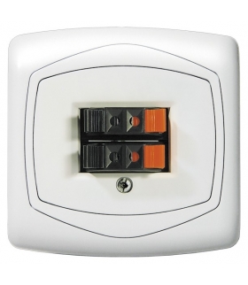 TON GG-2C/m/00 Gniazdo głośnikowe podwójne , BIAŁY