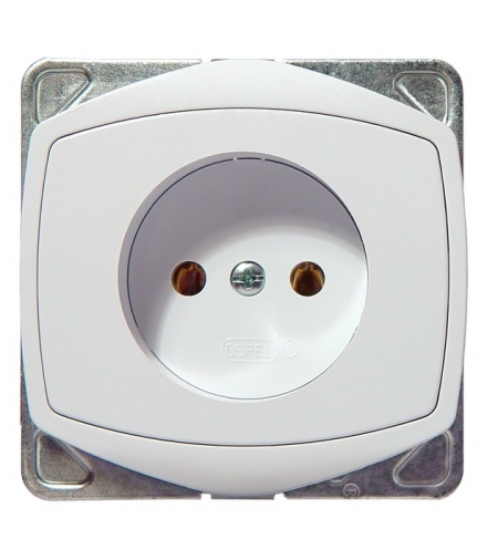 TON GP-1CP/m/00 Gniazdo pojedyncze z przesłonami torów prądowych, BIAŁY