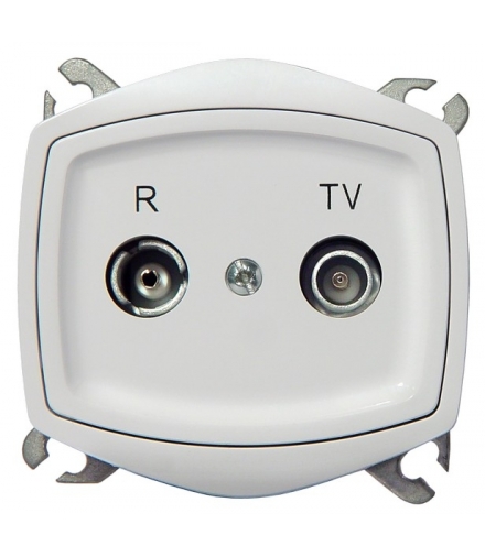 TON GPA-14CP/m/00 Gniazdo RTV przelotowe 14-dB , BIAŁY