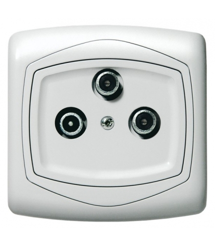 TON GPA-C2S/00 Gniazdo RTV-SAT z dwoma wyjściami SAT , BIAŁY
