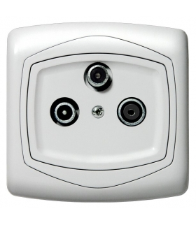 TON GPA-CS/00 Gniazdo RTV-SAT , BIAŁY