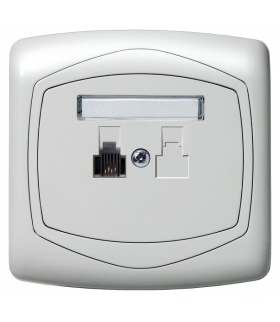 TON GPT-1C/m/00 Gniazdo telefoniczne pojedyncze , BIAŁY