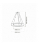 Lampa wisząca ROTONDA GOLD 51W LED, Neutralna 4000K, 2550 Lm, Milagro ML7944