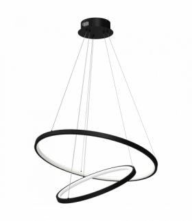 Lampa wisząca ROTONDA BLACK 51W LED, Neutralna 4000K, 2550 Lm, Milagro ML7942