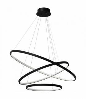 Lampa wisząca ROTONDA BLACK 93W LED, Neutralna 4000K, 4650 Lm, Milagro ML7945