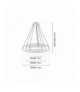 Lampa wisząca ROTONDA BLACK 93W LED, Neutralna 4000K, 4650 Lm, Milagro ML7945