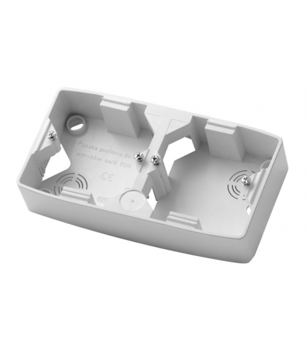 TON PNP-2CH/00 Puszka instalacyjna do serii TON podwójna pozioma, BIAŁY