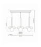 Lampa wisząca FUTURA 3xG9, Milagro MLP8914