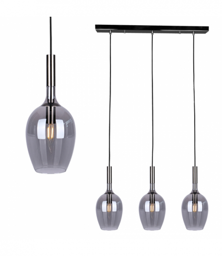 Lampa wisząca LUGANO SMOKED 3xE14, Milagro ML8814