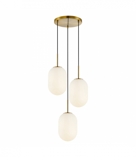 Lampa wisząca ALIAS GOLD 3xE14 koło, Milagro ML0315