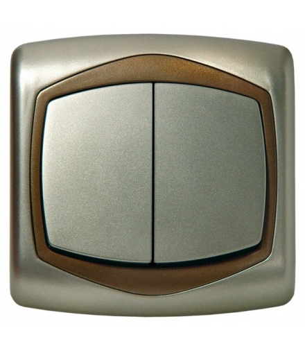 TON ŁP-2C/16/20 Łącznik podwójny (świecznikowy), SATYNA/ZŁOTO