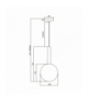 Lampa wisząca NIKO BLACK 1xG9 fi 200, Milagro ML0329