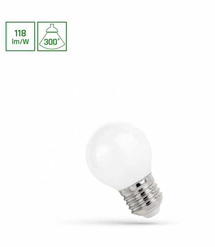 ŻARÓWKA LED KULKA E27 230V 5,5W COG NW MILKY SPECTRUM Spectrum WOJ+14399_5.5W