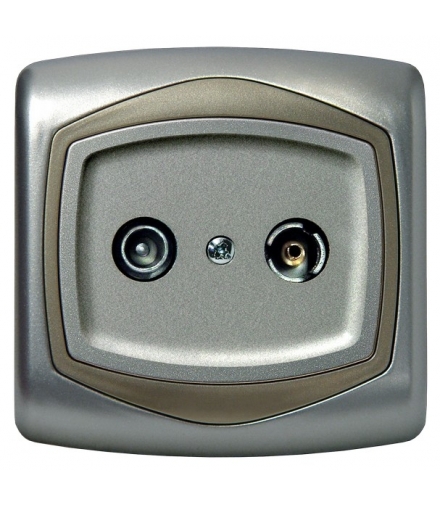 TON GPA-10CPZ/18/16 Gniazdo RTV zakończeniowe , SREBRO/SATYNA