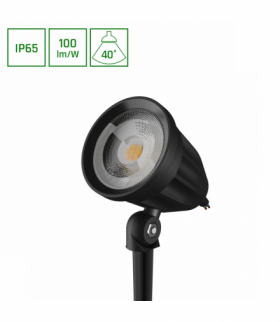 FLORI LIGERO OGRODOWA 6W NW 230V 40st IP65 53x77mm + 145mm spike CZARNY Spectrum SLI012017NW_PW