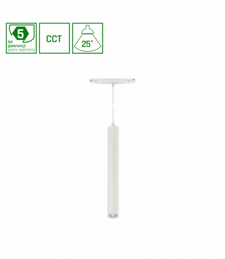 SYSTEM SHIFT SMART- HANGIT oprawa zwis 40x297 (900mm kabel) 12W 25st biały CCT/DIM 5 lat gw. Spectrum WLD+40035_SMART