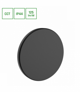 OPRAWA ELEWACYJNA PIATTA 9W CCT 230V IP44 120x47MM CZARNY OKRĄGŁA Spectrum SLI003029CCT_PW