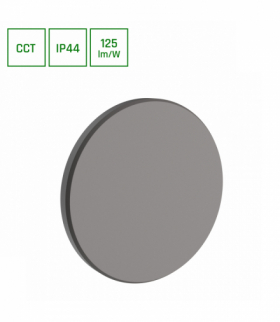 OPRAWA ELEWACYJNA PIATTA 9W CCT 230V IP44 120x47MM SZARY OKRĄGŁA Spectrum SLI003040CCT_PW