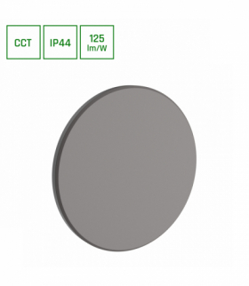 OPRAWA ELEWACYJNA PIATTA 12W CCT 230V IP44 180x47MM SZARY OKRĄGŁA Spectrum SLI003042CCT_PW
