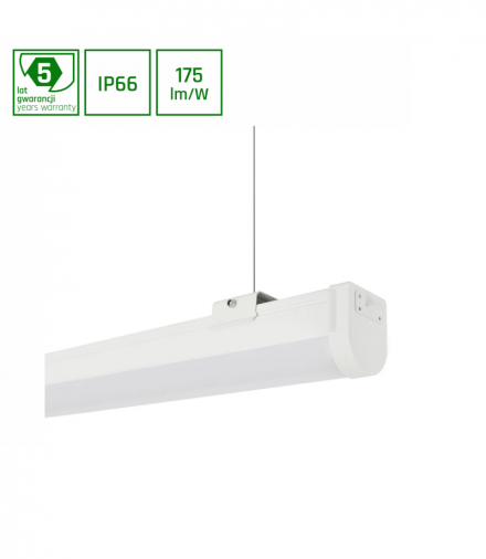 LIMEA SLIM 2 HERMETYK 36W NW 230V 120st IP66 IK08 1700x65x67mm BIAŁY 5 lat gw. bez kabla Spectrum SLI047006NW_PW