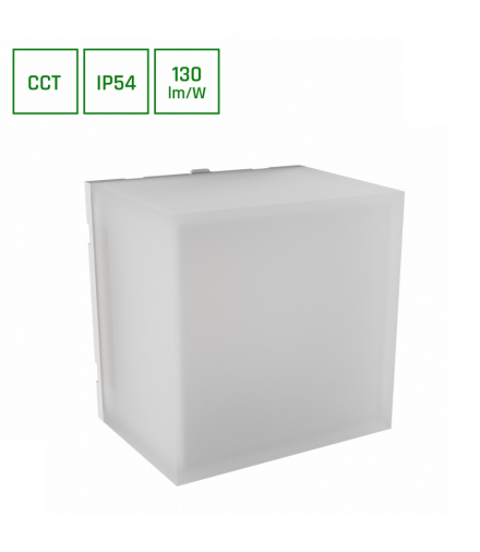 SCATOLLO 5W CCT 230V IP54 100x100x75MM BIAŁY ELEWACYJNA Spectrum SLI003036CCT_PW