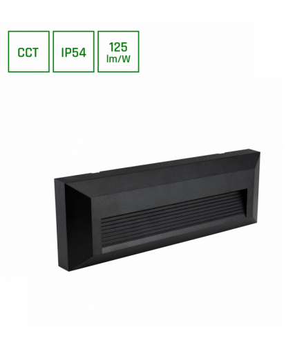 OPRAWA ELEWACYJNA ENCANTA ASYMMETRIC 6W CCT 230V IP54 230x80x30MM CZARNY NATYNKOWA Spectrum SLI003033CCT_PW