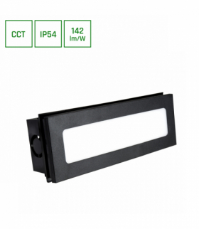 OPRAWA ELEWACYJNA ENCANTA 6W CCT 230V IP54 230x84x52MM CZARNY PODTYNKOWA ELEWACYJNA Spectrum SLI003034CCT_PW