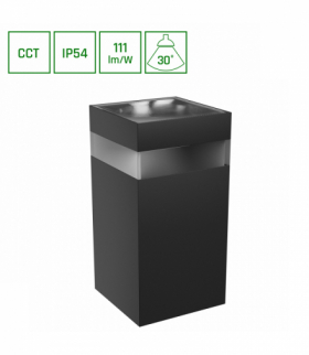 TORRE RING 9W CCT 230V IP54 99x78x156MM CZARNY KWADRATOWA ELEWACYJNA JEDNOKIERUNKOWE Spectrum SLI003027CCT_PW