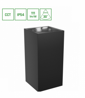 TORRE 18W CCT 230V IP54 99x78x162MM CZARNY KWADRATOWA ELEWACYJNA DWUKIERUNKOWE Spectrum SLI003024CCT_PW