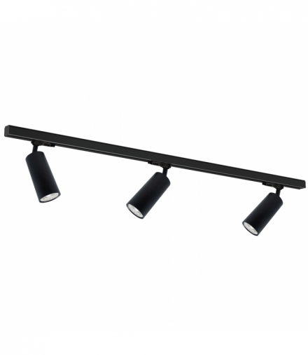 Zestaw Szynoprzewód 3xMica (GU10) + Prowadnica 1,5m - Czarny, Milagro ML8277