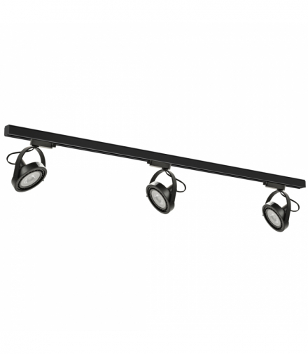 Zestaw Szynoprzewód 3xLugar (AR111-GU10) + Prowadnica 1,5m - Czarny, Milagro ML7912