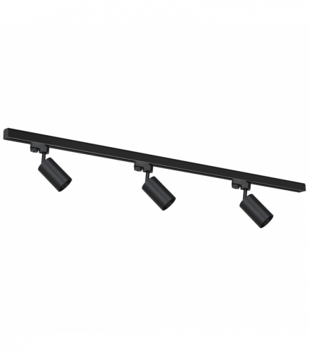 Zestaw Szynoprzewód 3xPipe GU10 + Prowadnica 1,5m - Czarny, Milagro ML8719