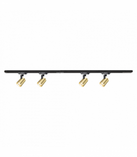Zestaw szynoprzewód z lampami Volf Track Złoty 4xGU10 1,5m, Milagro ML0686