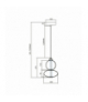 Lampa wisząca DAPHNE AMBER 12W, Ciepła 3000K, 1336lm, Milagro ML0345