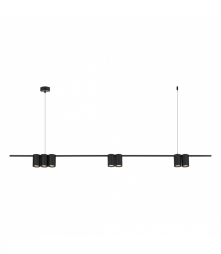 Lampa wisząca (listwa) GENESIS BLACK 7xGU10, Milagro ML0370