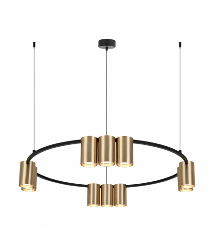 Lampa wisząca (koło) GENESIS BLACK GOLD 10xGU10, Milagro ML0375