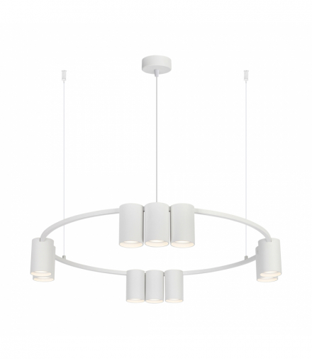Lampa wisząca (koło) GENESIS WHITE 10xGU10, Milagro ML0374