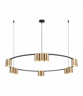 Lampa wisząca (koło) GENESIS BLACK GOLD 15xGU10, Milagro ML0378